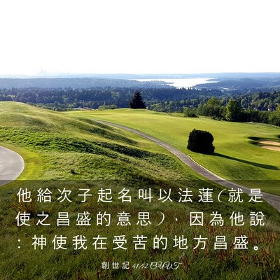Picture 03 - 創 世 記 41:52 CUVT - 他 給 次 子 起 名 叫 以 法 蓮 ( 就 是 - Bible Verse Picture