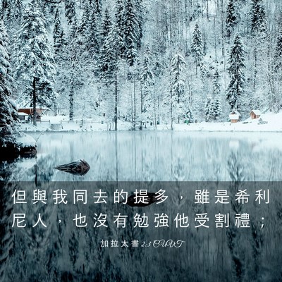 Picture 03 - 加 拉 太 書 2:3 CUVT - 但 與 我 同 去 的 提 多 ， 雖 是 希 - Bible Verse Picture