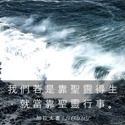 Picture 03 - 加 拉 太 書 5:25 CUVT - 我 們 若 是 靠 聖 靈 得 生 ， 就 當 - Bible Verse Picture