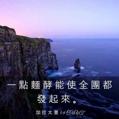 Picture 03 - 加 拉 太 書 5:9 CUVT - 一 點 麵 酵 能 使 全 團 都 發 起 來 - Bible Verse Picture