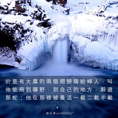 Picture 03 - 启 示 录 12:14 CUVT - 於 是 有 大 鷹 的 兩 個 翅 膀 賜 給 - Bible Verse Picture