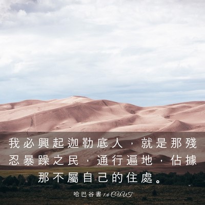 Picture 03 - 哈 巴 谷 書 1:6 CUVT - 我 必 興 起 迦 勒 底 人 ， 就 是 那 - Bible Verse Picture
