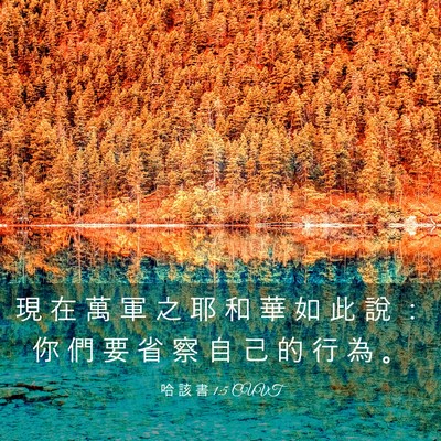 Picture 03 - 哈 該 書 1:5 CUVT - 現 在 萬 軍 之 耶 和 華 如 此 說 ： - Bible Verse Picture