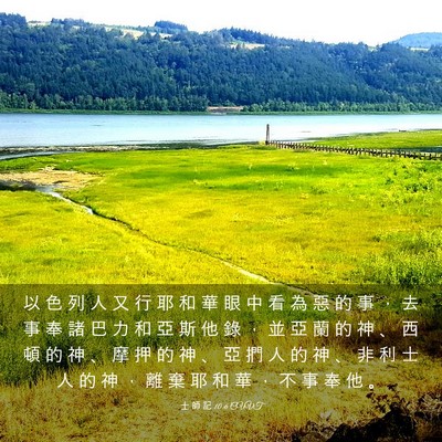 Picture 03 - 士 師 記 10:6 CUVT - 以 色 列 人 又 行 耶 和 華 眼 中 看 - Bible Verse Picture