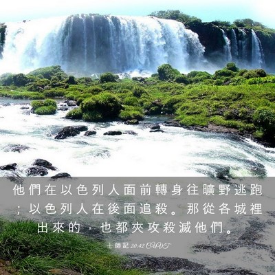 Picture 03 - 士 師 記 20:42 CUVT - 他 們 在 以 色 列 人 面 前 轉 身 往 - Bible Verse Picture