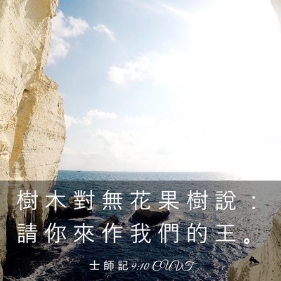 Picture 03 - 士 師 記 9:10 CUVT - 樹 木 對 無 花 果 樹 說 ： 請 你 來 - Bible Verse Picture