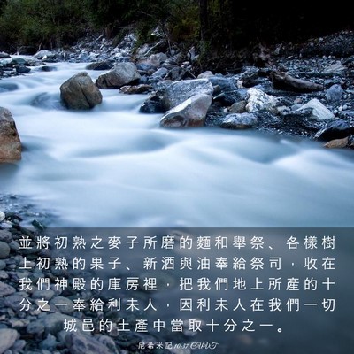 Picture 03 - 尼 希 米 記 10:37 CUVT - 並 將 初 熟 之 麥 子 所 磨 的 麵 和 - Bible Verse Picture
