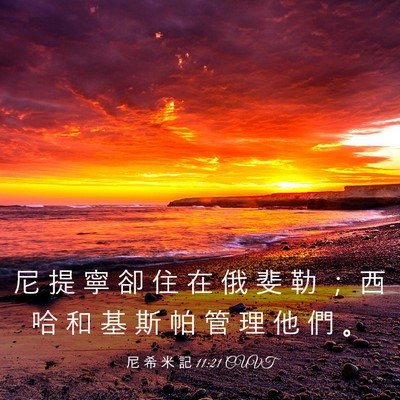 Picture 03 - 尼 希 米 記 11:21 CUVT - 尼 提 寧 卻 住 在 俄 斐 勒 ； 西 哈 - Bible Verse Picture