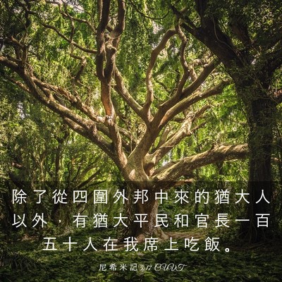 Picture 03 - 尼 希 米 記 5:17 CUVT - 除 了 從 四 圍 外 邦 中 來 的 猶 大 - Bible Verse Picture