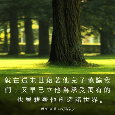 Picture 03 - 希 伯 來 書 1:2 CUVT - 就 在 這 末 世 藉 著 他 兒 子 曉 諭 - Bible Verse Picture