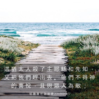 Picture 03 - 帖 撒 羅 尼 迦 前 書 2:15 CUVT - 這 猶 太 人 殺 了 主 耶 穌 和 先 知 - Bible Verse Picture