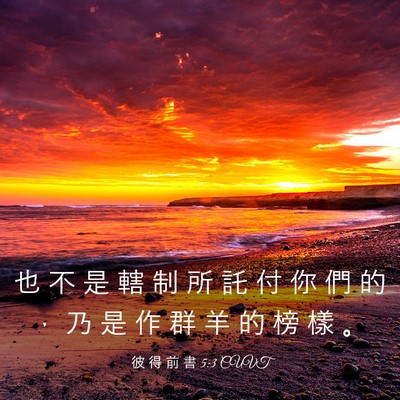 Picture 03 - 彼 得 前 書 5:3 CUVT - 也 不 是 轄 制 所 託 付 你 們 的 ， - Bible Verse Picture