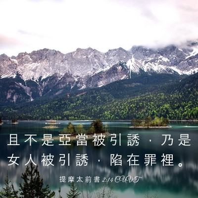 Picture 03 - 提 摩 太 前 書 2:14 CUVT - 且 不 是 亞 當 被 引 誘 ， 乃 是 女 - Bible Verse Picture