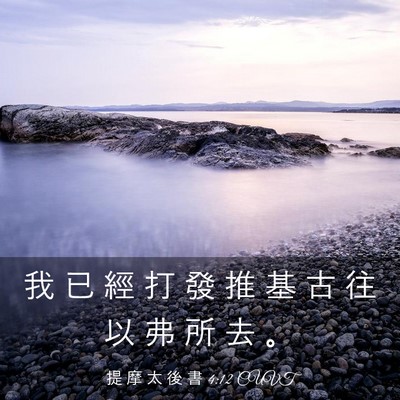 Picture 03 - 提 摩 太 後 書 4:12 CUVT - 我 已 經 打 發 推 基 古 往 以 弗 所 - Bible Verse Picture