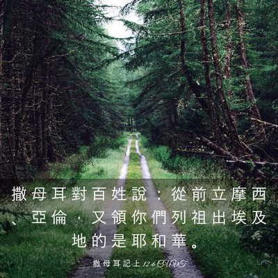 Picture 03 - 撒 母 耳 記 上 12:6 CUVT - 撒 母 耳 對 百 姓 說 ： 從 前 立 摩 - Bible Verse Picture