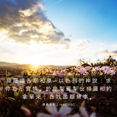 Picture 03 - 撒 母 耳 記 上 14:41 CUVT - 掃 羅 禱 告 耶 和 華 ─ 以 色 列 的 - Bible Verse Picture