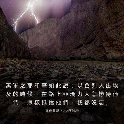 Picture 03 - 撒 母 耳 記 上 15:2 CUVT - 萬 軍 之 耶 和 華 如 此 說 ： 以 色 - Bible Verse Picture