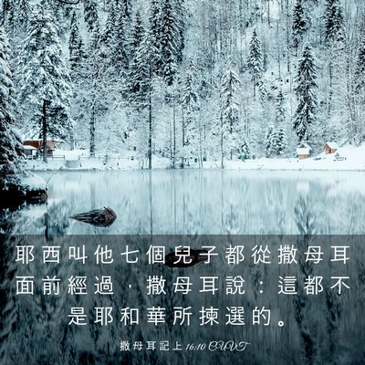 Picture 03 - 撒 母 耳 記 上 16:10 CUVT - 耶 西 叫 他 七 個 兒 子 都 從 撒 母 - Bible Verse Picture