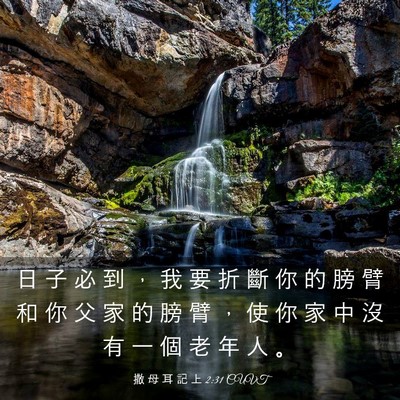 Picture 03 - 撒 母 耳 記 上 2:31 CUVT - 日 子 必 到 ， 我 要 折 斷 你 的 膀 - Bible Verse Picture