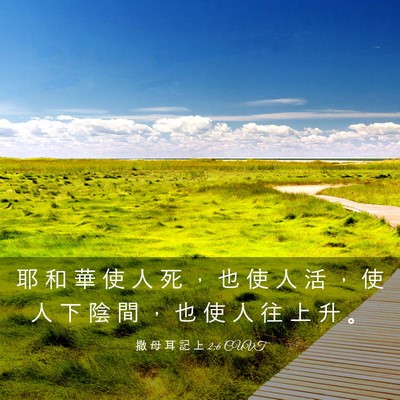 Picture 03 - 撒 母 耳 記 上 2:6 CUVT - 耶 和 華 使 人 死 ， 也 使 人 活 ， - Bible Verse Picture