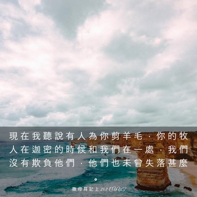 Picture 03 - 撒 母 耳 記 上 25:7 CUVT - 現 在 我 聽 說 有 人 為 你 剪 羊 毛 - Bible Verse Picture