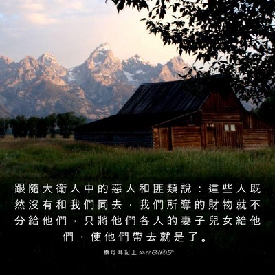 Picture 03 - 撒 母 耳 記 上 30:22 CUVT - 跟 隨 大 衛 人 中 的 惡 人 和 匪 類 - Bible Verse Picture