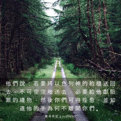 Picture 03 - 撒 母 耳 記 上 6:3 CUVT - 他 們 說 ： 若 要 將 以 色 列 神 的 - Bible Verse Picture