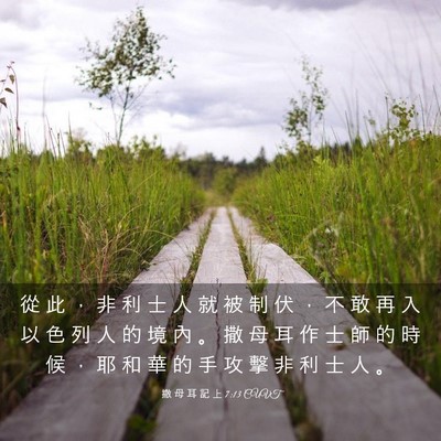Picture 03 - 撒 母 耳 記 上 7:13 CUVT - 從 此 ， 非 利 士 人 就 被 制 伏 ， - Bible Verse Picture