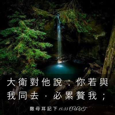 Picture 03 - 撒 母 耳 記 下 15:33 CUVT - 大 衛 對 他 說 ： 你 若 與 我 同 去 - Bible Verse Picture