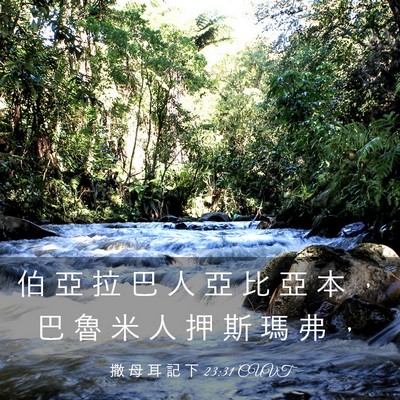 Picture 03 - 撒 母 耳 記 下 23:31 CUVT - 伯 亞 拉 巴 人 亞 比 亞 本 ， 巴 魯 - Bible Verse Picture