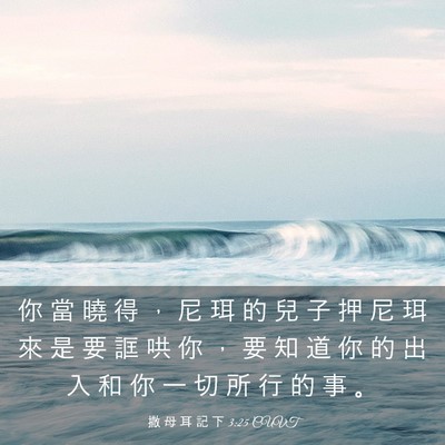 Picture 03 - 撒 母 耳 記 下 3:25 CUVT - 你 當 曉 得 ， 尼 珥 的 兒 子 押 尼 - Bible Verse Picture