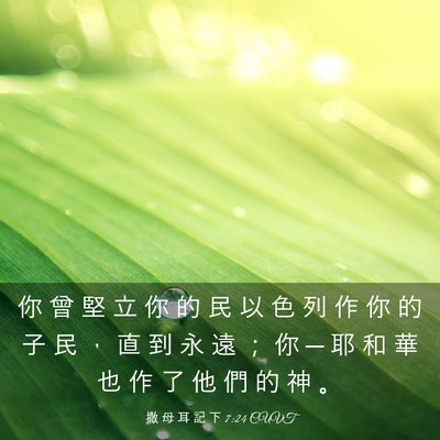 Picture 03 - 撒 母 耳 記 下 7:24 CUVT - 你 曾 堅 立 你 的 民 以 色 列 作 你 - Bible Verse Picture