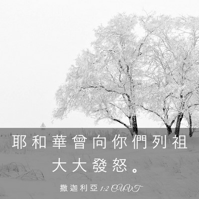 Picture 03 - 撒 迦 利 亞 1:2 CUVT - 耶 和 華 曾 向 你 們 列 祖 大 大 發 - Bible Verse Picture