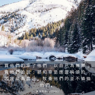 Picture 03 - 撒 迦 利 亞 11:5 CUVT - 買 他 們 的 宰 了 他 們 ， 以 自 己 - Bible Verse Picture