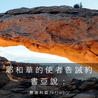 Picture 03 - 撒 迦 利 亞 3:6 CUVT - 耶 和 華 的 使 者 告 誡 約 書 亞 說 - Bible Verse Picture