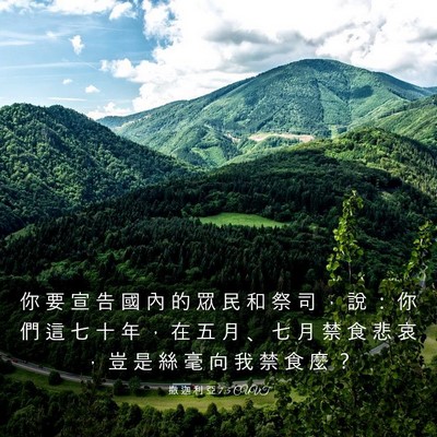 Picture 03 - 撒 迦 利 亞 7:5 CUVT - 你 要 宣 告 國 內 的 眾 民 和 祭 司 - Bible Verse Picture