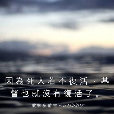Picture 03 - 歌 林 多 前 書 15:16 CUVT - 因 為 死 人 若 不 復 活 ， 基 督 也 - Bible Verse Picture