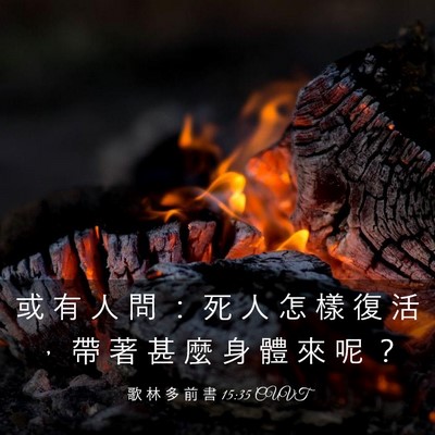 Picture 03 - 歌 林 多 前 書 15:35 CUVT - 或 有 人 問 ： 死 人 怎 樣 復 活 ， - Bible Verse Picture