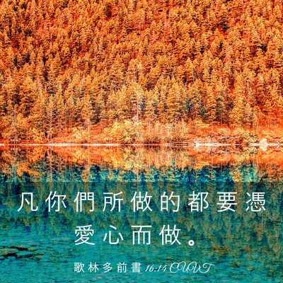 Picture 03 - 歌 林 多 前 書 16:14 CUVT - 凡 你 們 所 做 的 都 要 憑 愛 心 而 - Bible Verse Picture