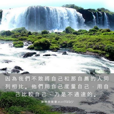 Picture 03 - 歌 林 多 後 書 10:12 CUVT - 因 為 我 們 不 敢 將 自 己 和 那 自 - Bible Verse Picture