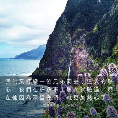 Picture 03 - 歌 林 多 後 書 8:22 CUVT - 我 們 又 打 發 一 位 兄 弟 同 去 ； - Bible Verse Picture