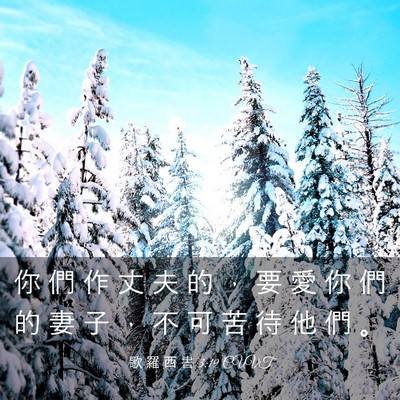 Picture 03 - 歌 羅 西 書 3:19 CUVT - 你 們 作 丈 夫 的 ， 要 愛 你 們 的 - Bible Verse Picture