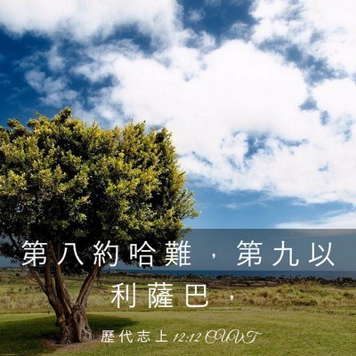 Picture 03 - 歷 代 志 上 12:12 CUVT - 第 八 約 哈 難 ， 第 九 以 利 薩 巴 - Bible Verse Picture