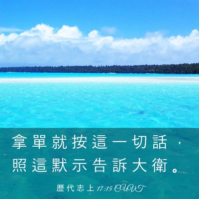 Picture 03 - 歷 代 志 上 17:15 CUVT - 拿 單 就 按 這 一 切 話 ， 照 這 默 - Bible Verse Picture