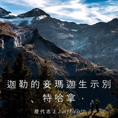 Picture 03 - 歷 代 志 上 2:48 CUVT - 迦 勒 的 妾 瑪 迦 生 示 別 、 特 哈 - Bible Verse Picture