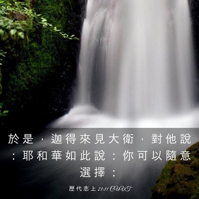 Picture 03 - 歷 代 志 上 21:11 CUVT - 於 是 ， 迦 得 來 見 大 衛 ， 對 他 - Bible Verse Picture
