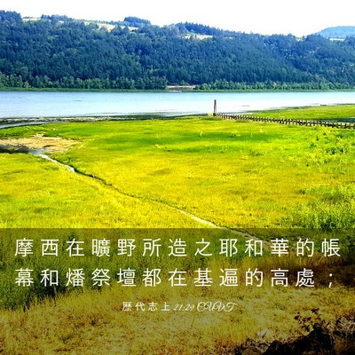 Picture 03 - 歷 代 志 上 21:29 CUVT - 摩 西 在 曠 野 所 造 之 耶 和 華 的 - Bible Verse Picture