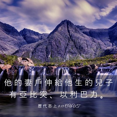 Picture 03 - 歷 代 志 上 8:11 CUVT - 他 的 妻 戶 伸 給 他 生 的 兒 子 有 - Bible Verse Picture