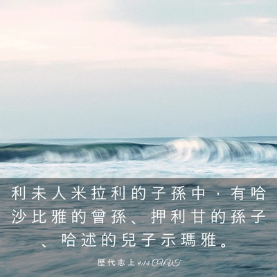 Picture 03 - 歷 代 志 上 9:14 CUVT - 利 未 人 米 拉 利 的 子 孫 中 ， 有 - Bible Verse Picture