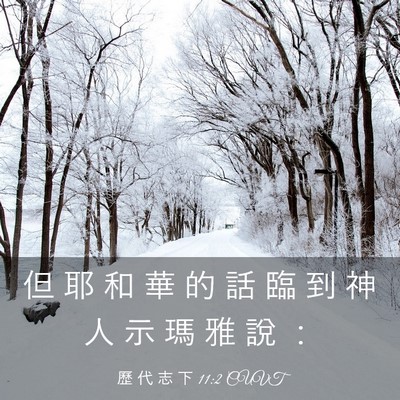 Picture 03 - 歷 代 志 下 11:2 CUVT - 但 耶 和 華 的 話 臨 到 神 人 示 瑪 - Bible Verse Picture